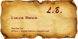 Lucza Bence névjegykártya