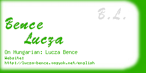bence lucza business card